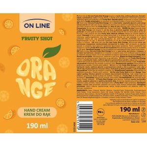 ON LINE Fruity shot Orange krem do rąk 190ml